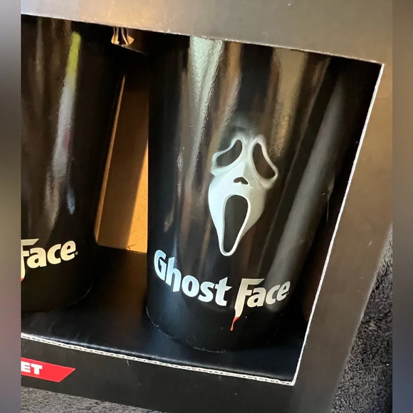 Ghost Face 2 pack pint glass set The Icon of Halloween new in box - Picture 4 of 6